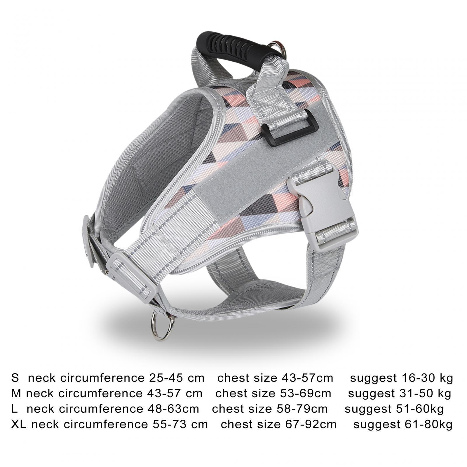 Dog Harness Vest Adjustable Traveling Walking Reflective Pet Harness No Pull