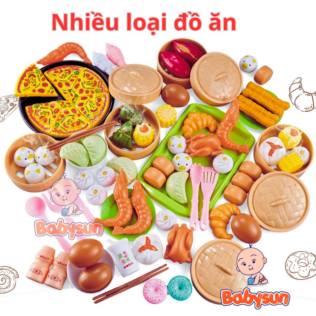 Đồ chơi nấu ăn 82 chi tiết bánh bao các loại cho bé, đồ chơi trẻ em chất liệu nhựa ABS an toàn cho bé thỏa sức vui chơi