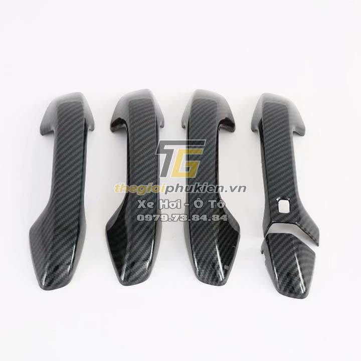 Combo bộ ốp tay nắm cửa vân Carbon và hõm cửa 3M xe Kia Cerato 2019