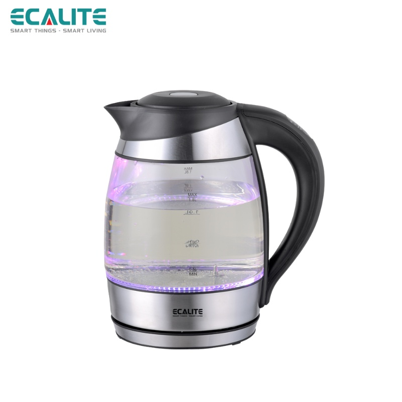 Bình Đun Siêu Tốc Ecalite EK-G1812 - Điều Chỉnh Nhiệt Độ 60°C Đến 100°C - Đèn LED Đổi Màu - Hàng Chính Hãng