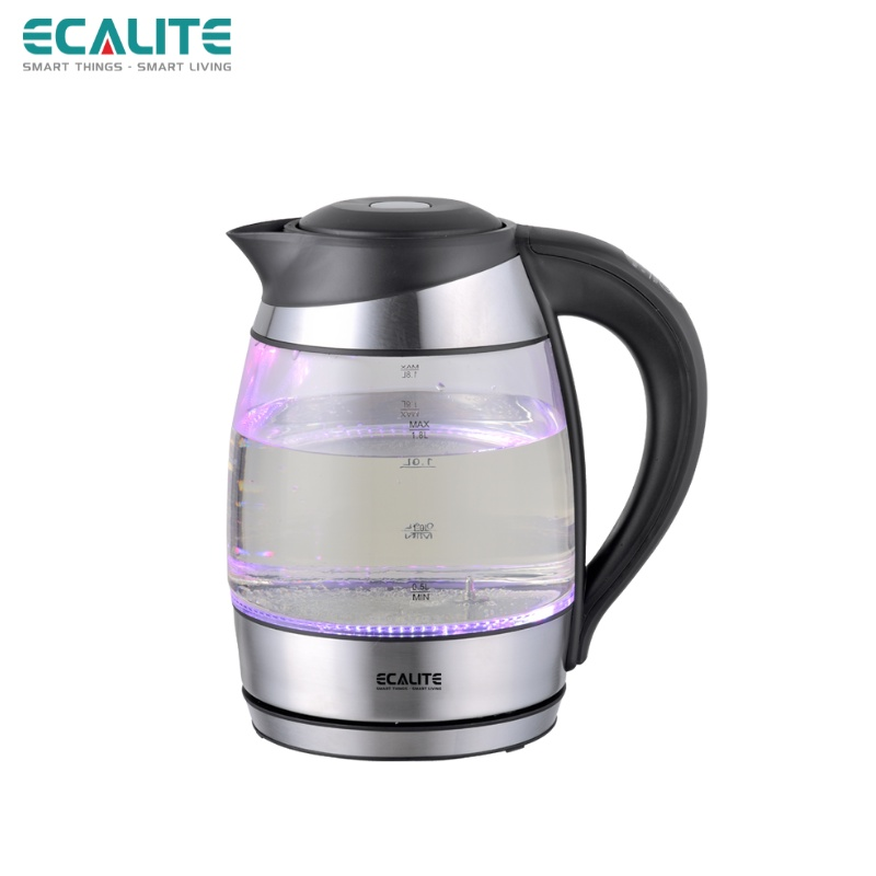 Bình Đun Siêu Tốc Ecalite EK-G1812 (1.8L) - Điều Chỉnh Nhiệt Độ 60°C Đến 100°C - Đèn LED Đổi Màu - Hàng Chính Hãng