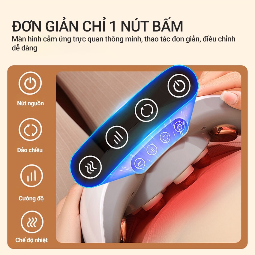 Đai Massage Bụng Bi Xoay Kết Hợp Đèn Hồng Ngoại Giúp tan Béo Bụng, Massage Xoa Bóp Toàn Thân giảm Đau Nhức Mỏi