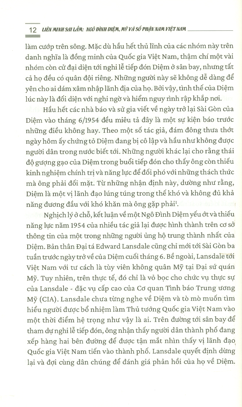 [Tái bản có bổ sung năm 2024] LIÊN MINH SAI LẦM: NGÔ ĐÌNH DIỆM, MỸ VÀ SỐ PHẬN NAM VIỆT NAM - Edward Miller - NXB Chính Trị Quốc Gia Sự Thật.