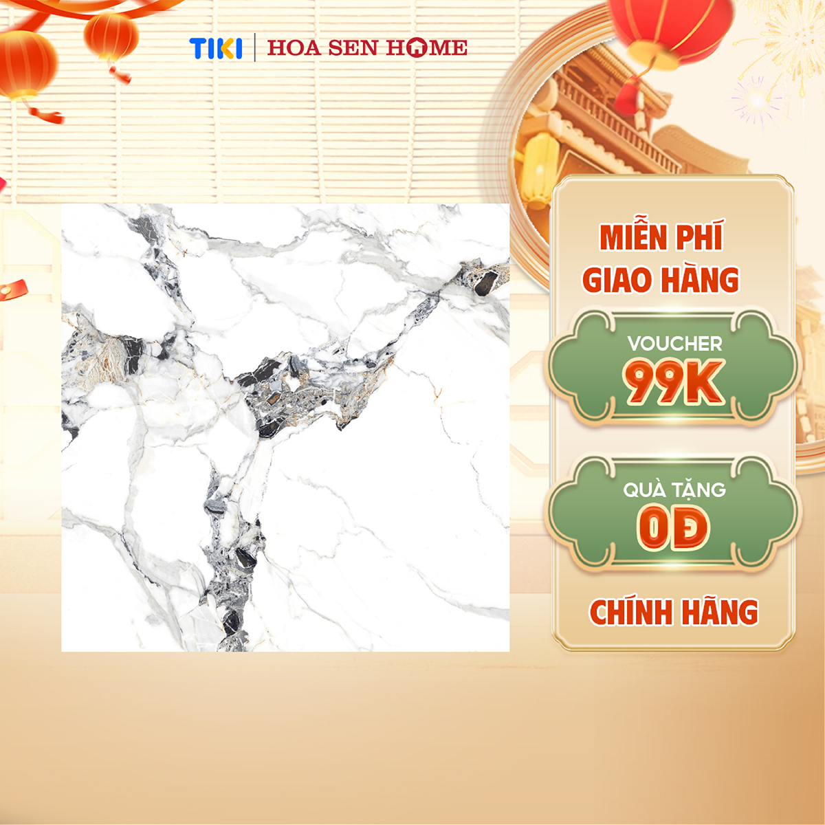 Gạch men lát nền LUSTRA INDAL1201200011 loại gạch granite vân đá tự nhiên độ dày 9.4mm, gạch 1 face, kích thước 1200mmx1200mm, thùng 2 viên - Hàng chính hãng