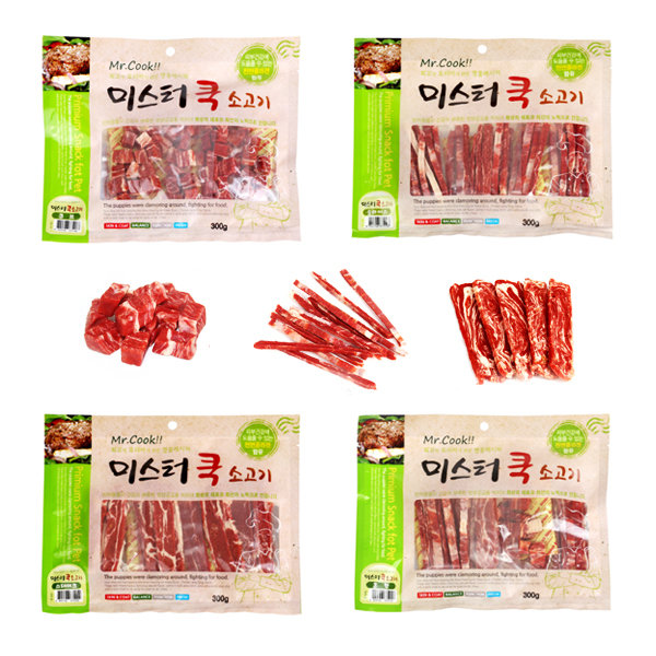 Đồ gặm snack thưởng thịt khô bò cho chó - Beef Jerky (Mr.Cook - Made in Korea)