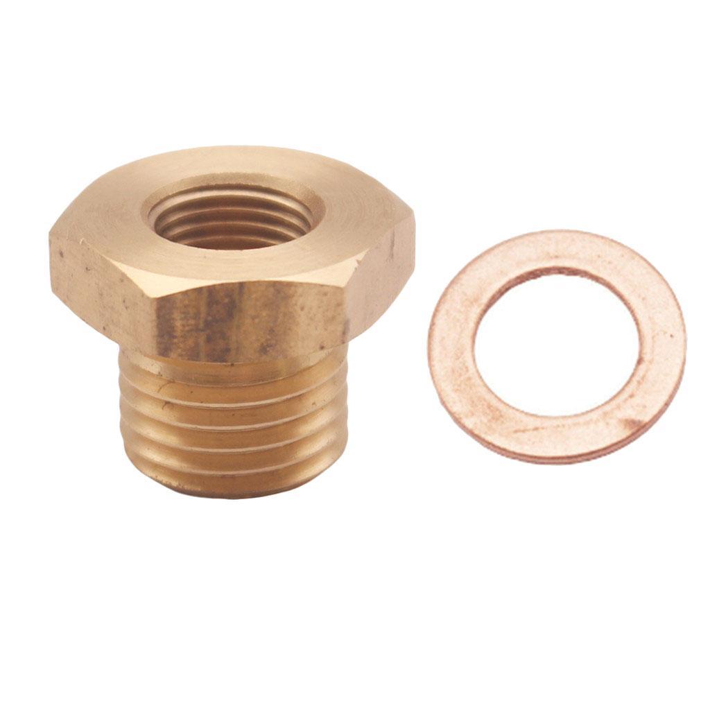 4x Pressure Temperature Gauge Sender Adapter 1/8" NPT to M14x1.5 Male M14