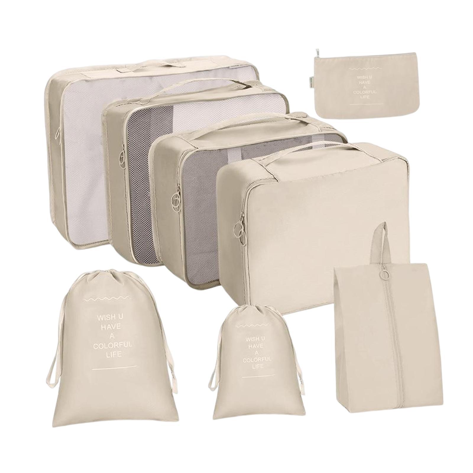 8x Lightweight Packing Cubes for Suitcases Suitcase Clothes Storage Bags