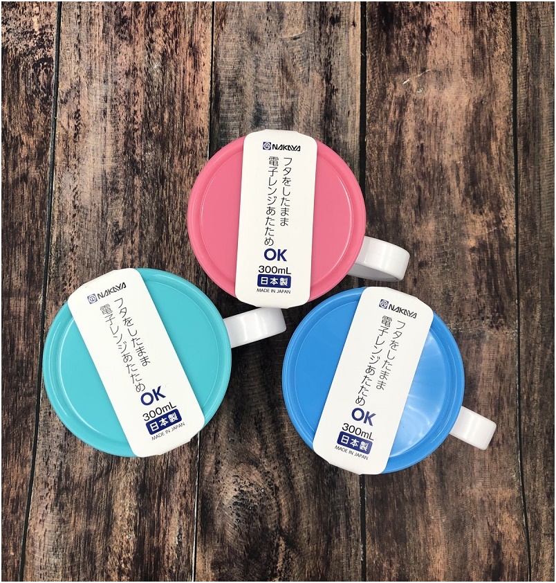 Combo 3 Cốc uống nước có nắp 300ml nội địa Nhật Bản