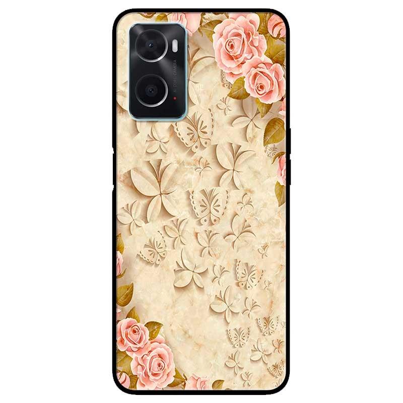 Ốp lưng dành cho Oppo A16K - Oppo A36 / A76 - Oppo Reno 7z 5G - Hoa Hồng Lá Vàng