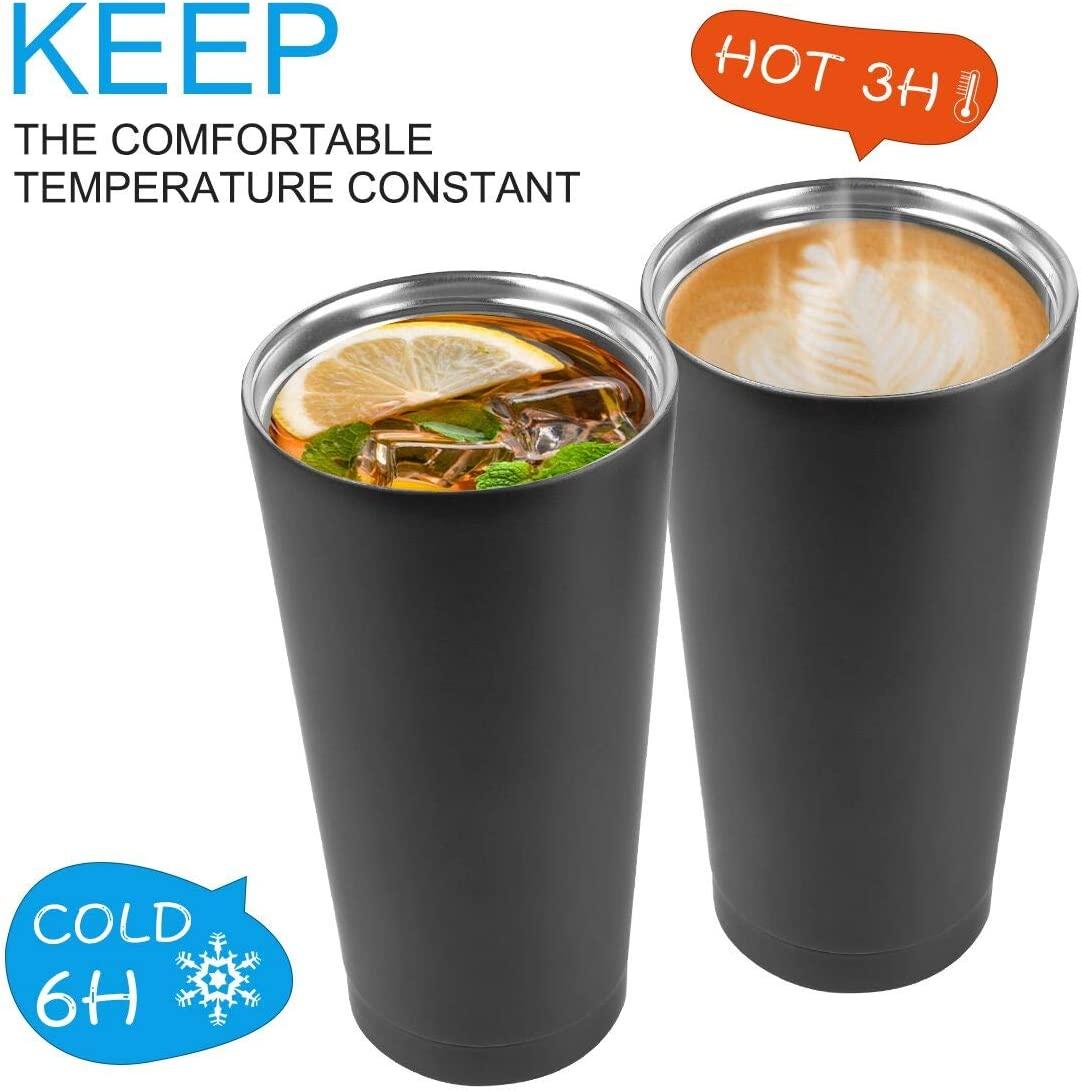 Cốc du lịch 500 ml, cách nhiệt bằng thép không gỉ tường bằng tường dưới chân không nước, cốc nước, cốc có ống hút, bàn chải và nắp