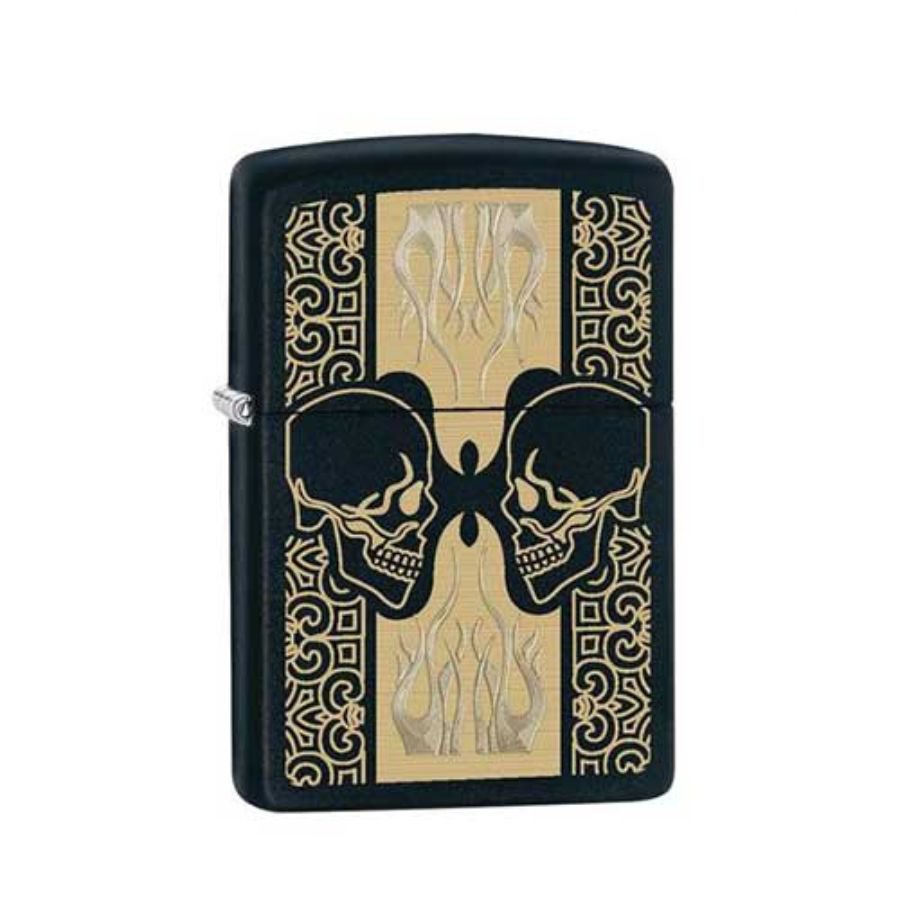 Bật Lửa Zippo Skulls Black Matte Chính Hãng Usa