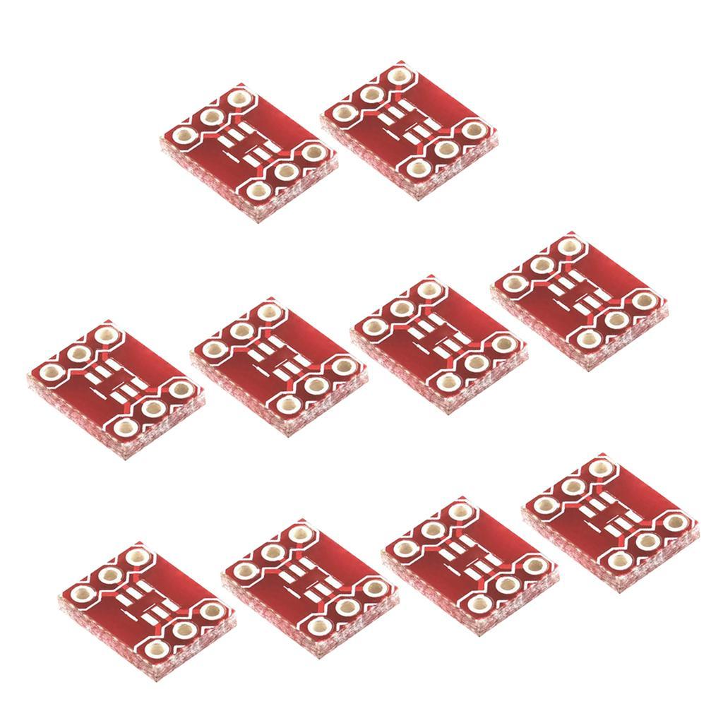 7-9pack Set of 10 0.95mm SOT23 TO DIP PCB Experiment Convertor Board 6 pin Red