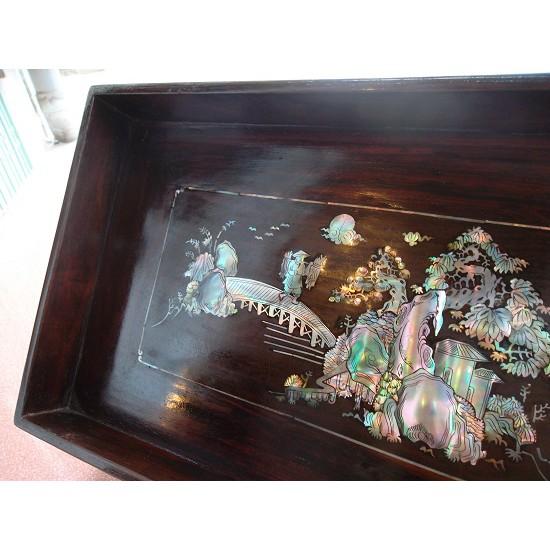 Khay trà khảm trai Gỗ cẩm, Hương - DAICAT - Kích thước 34 x 25 cm x cao 16 Cao cấp