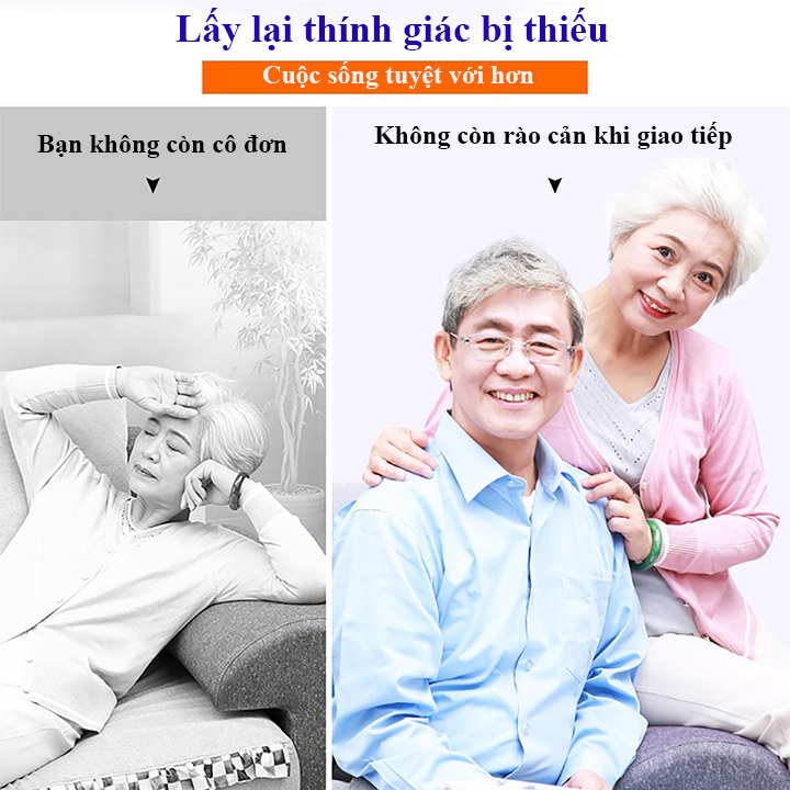 Tai Nghe Nhét tai Tăng Âm - Tai Nghe Tăng Âm Không Dây - Tai Nghe Chip Điện Tử Thông Minh (xoay 360 phù hợp để đeo cho cả hai tai), , pin Lithium - HÀNG CHÍNH HÃNG