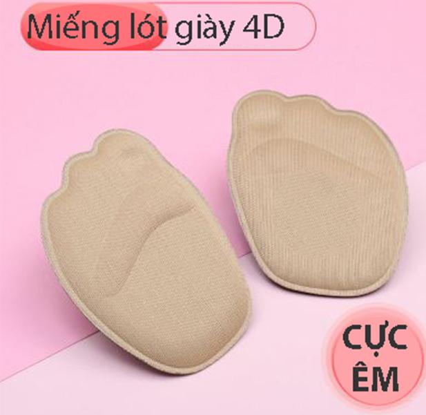 Combo 4 cặp lót giày cao gót giảm đau lòng bàn chân phía mũi lót giày hút mồ hôi chân khi mang giày bít mũi PK14-4