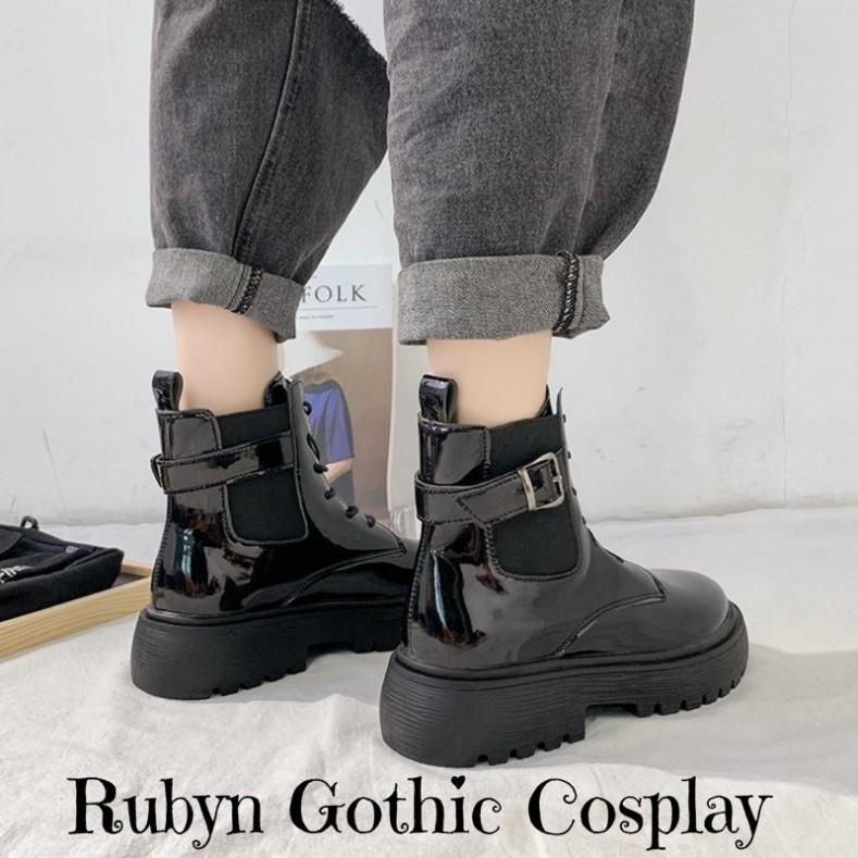 Giày Boots Chiến Binh Mẫu mới 2021 ( BÓNG và NHÁM ) Size 35 - 40