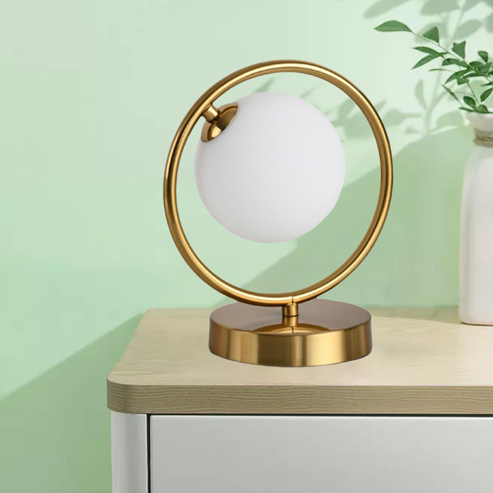 Dimmable Table Lamp Round Bedside Desk Night Light