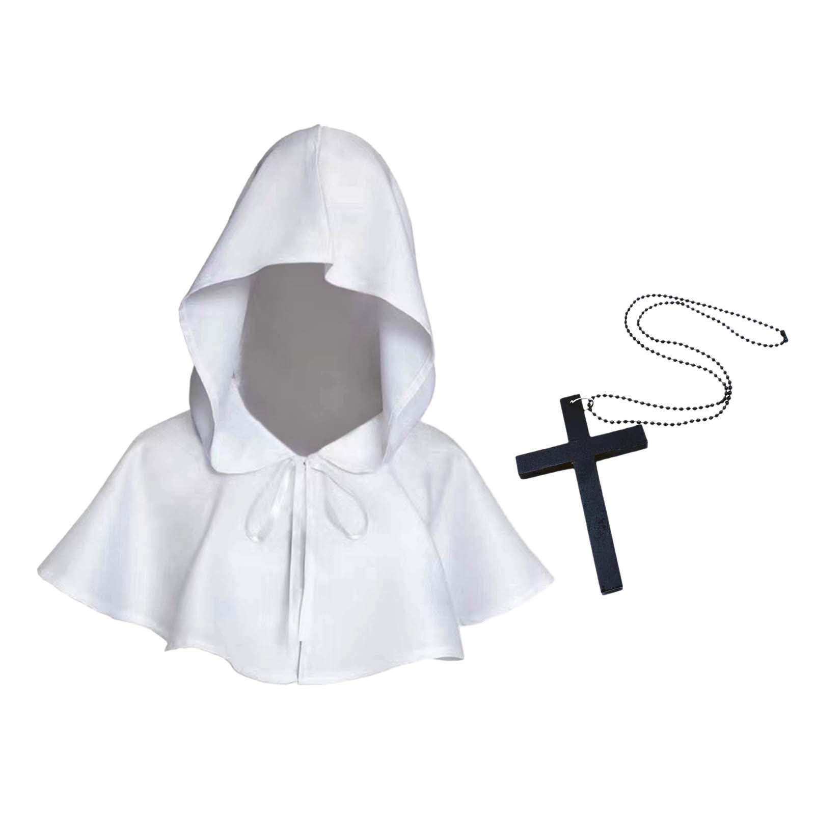 Halloween Death Cape Cowl Costume Hooded Poncho for Unisex Adults Women Men