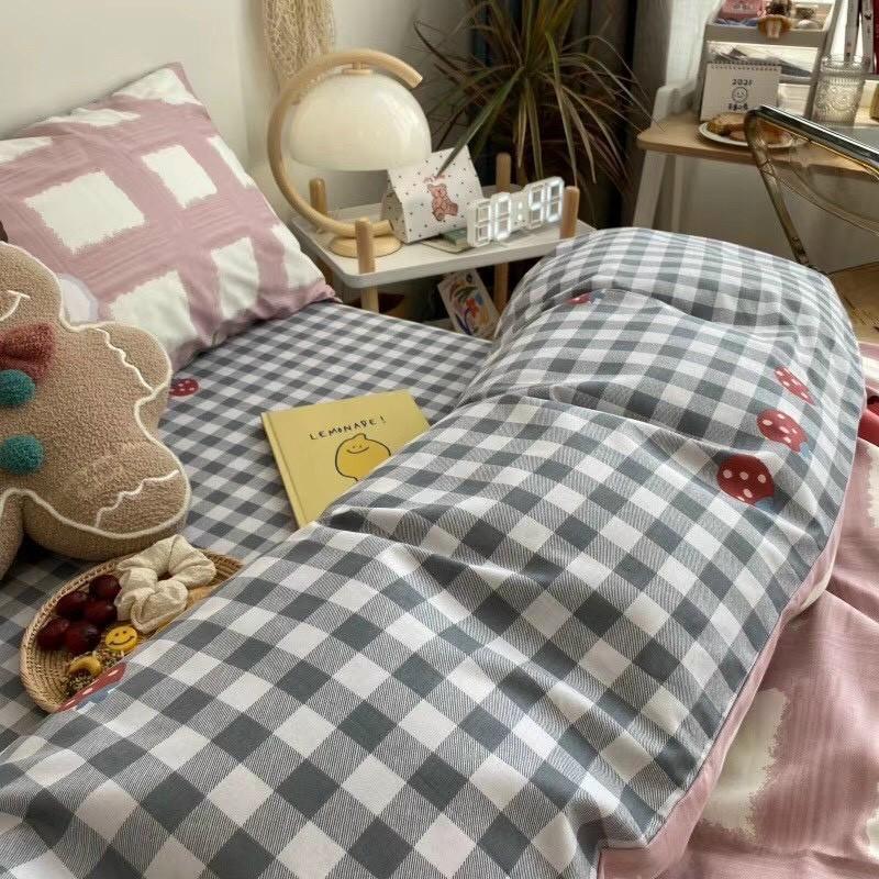Bộ chăn ga gối Cotton Living M2T bedding chăn ga Hàn Quốc heo con đáng yêu 100% Cotton