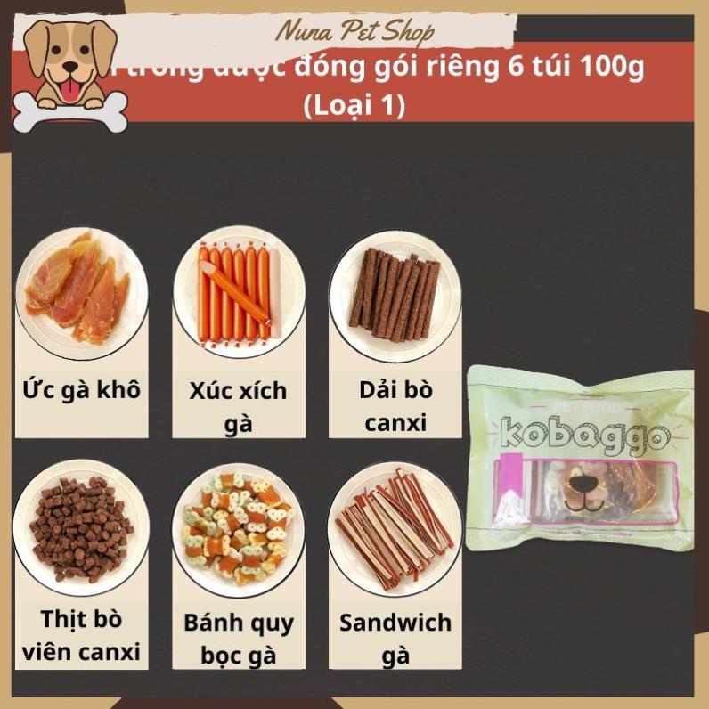 [Combo 6 vị] Bánh thưởng cho thú cưng (Đồ ăn nhẹ cho chó mèo)