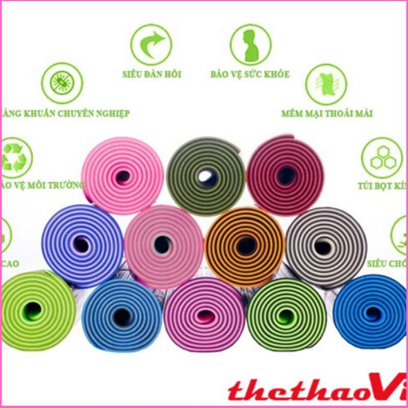 Thảm Yoga 2 Lớp Chống Trơn Trượt TPE Cao Cấp