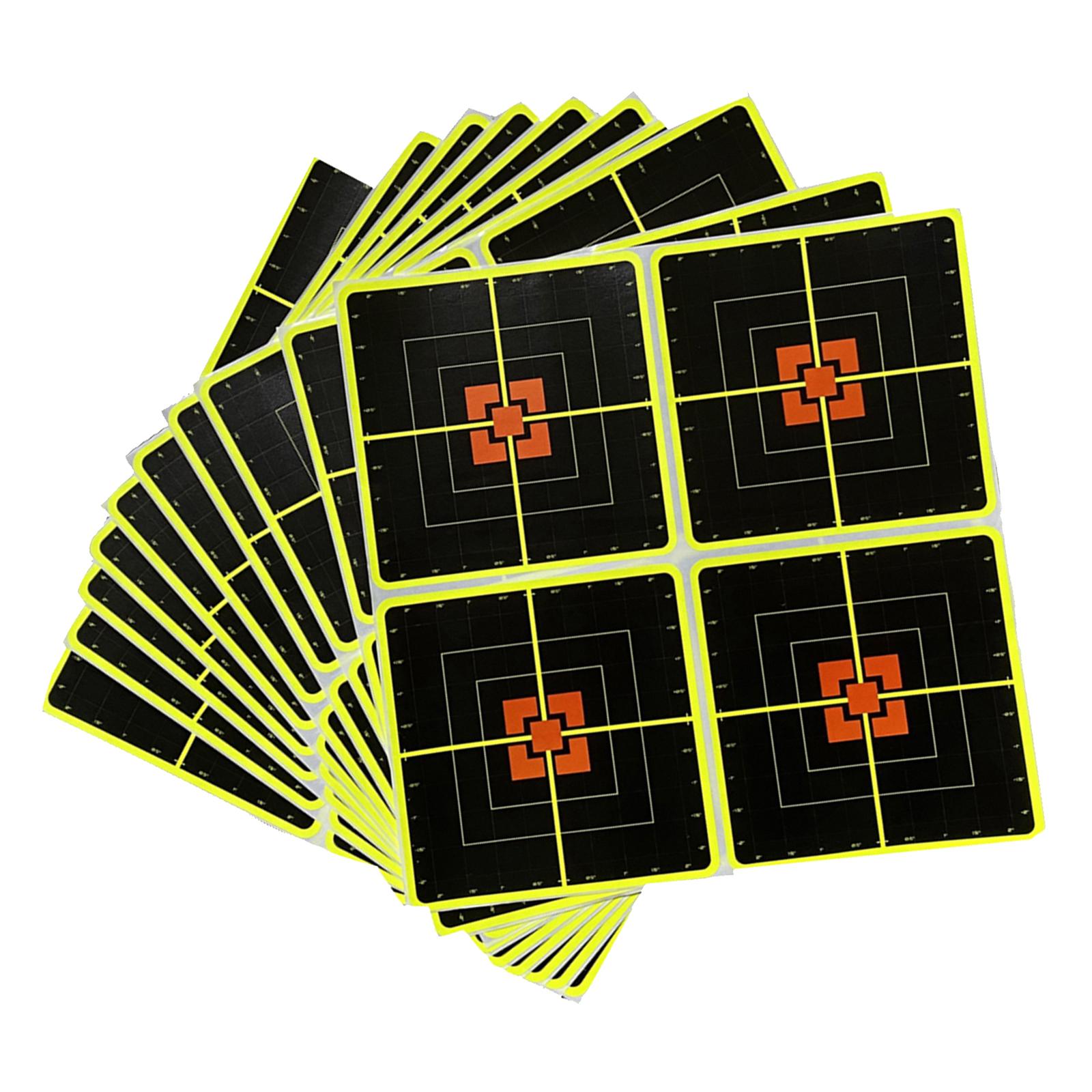 10-Sheet Shooting Targets - 10 Inch Self Adhesive Paper Reactive Stickers - Great for All , Rifles, Pistols,