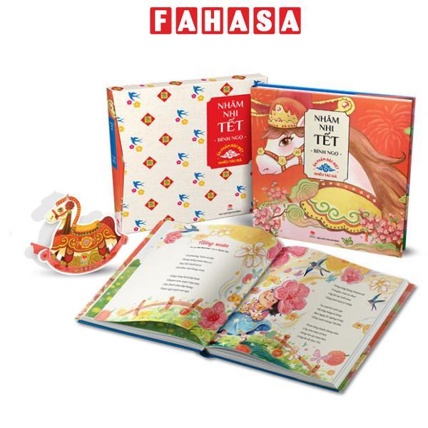 Sách - Nhâm Nhi Tết Bính Ngọ - Ấn Phẩm Đặc Biệt - Bìa Cứng - Tặng Kèm Mô Hình Lắp Ráp Hình Ngựa Gỗ