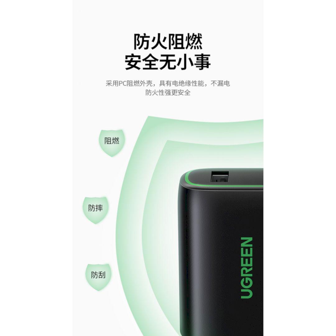 Ugreen UG80912cd230TK 15.5W 5V-2.4a màu đen Củ sạc nhanh 2 cổng usb - HÀNG CHÍNH HÃNG