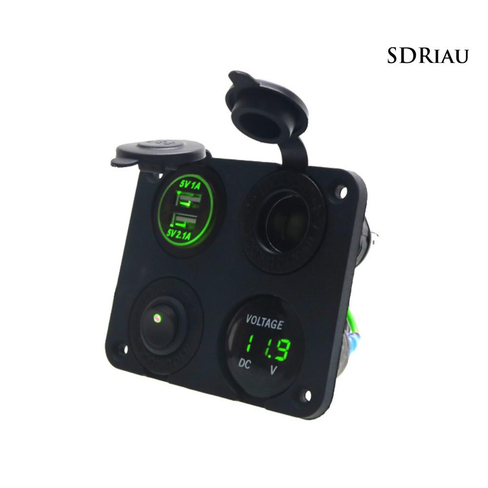 Củ Sạc Tích Hợp Bật Lửa 3.1a Hai Cổng Usb Có Công Tắc
