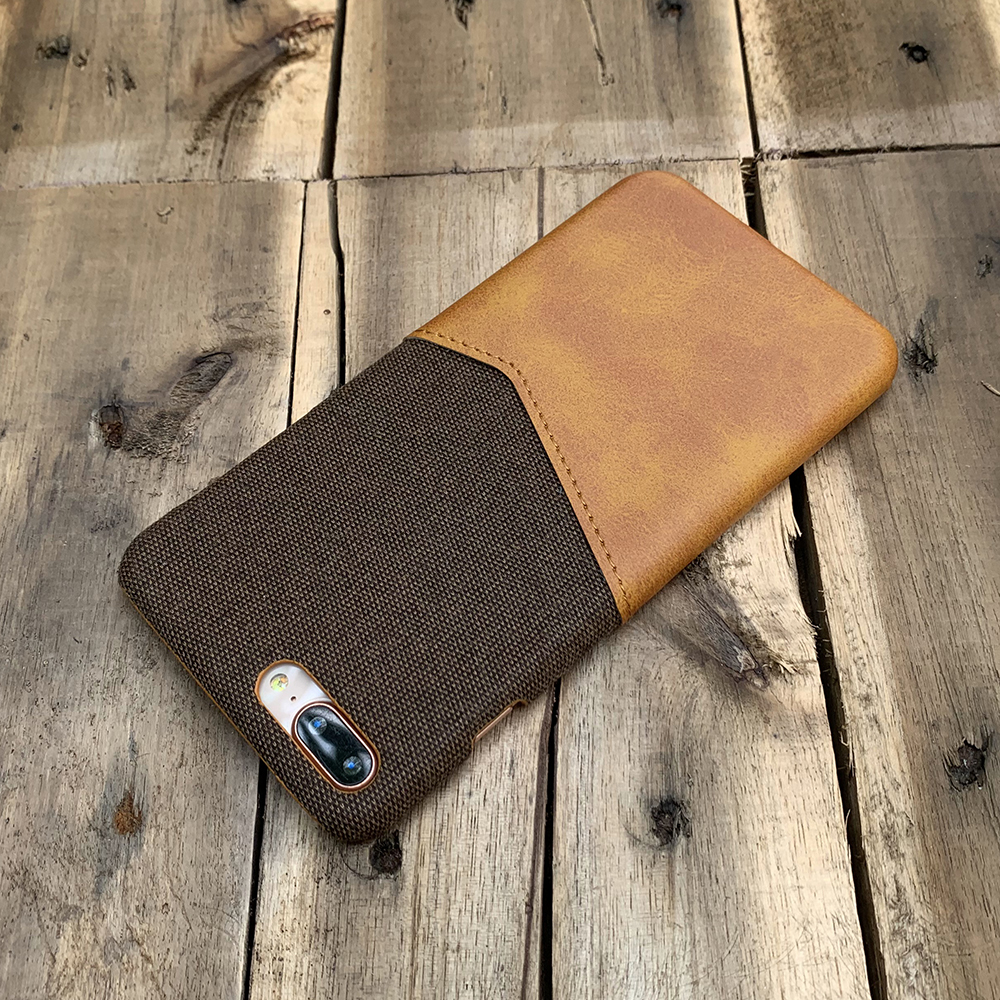 Ốp lưng da vải kiêm ví cao cấp dành cho iPhone 7 Plus / iPhone 8 Plus