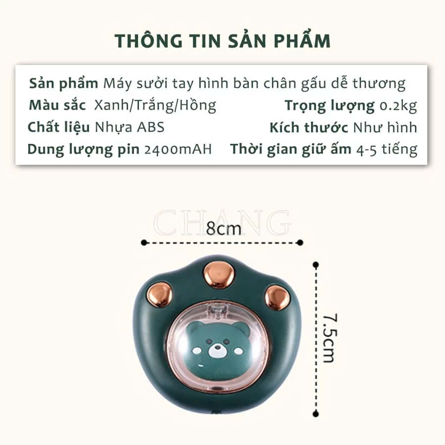 Máy Sưởi Ấm Mini Cầm Tay Kết Hợp Sạc Hiển Thị Đèn LED Văn Phòng Du Lịch Dã Ngoại Phượt - Hàng Nhập Khẩu