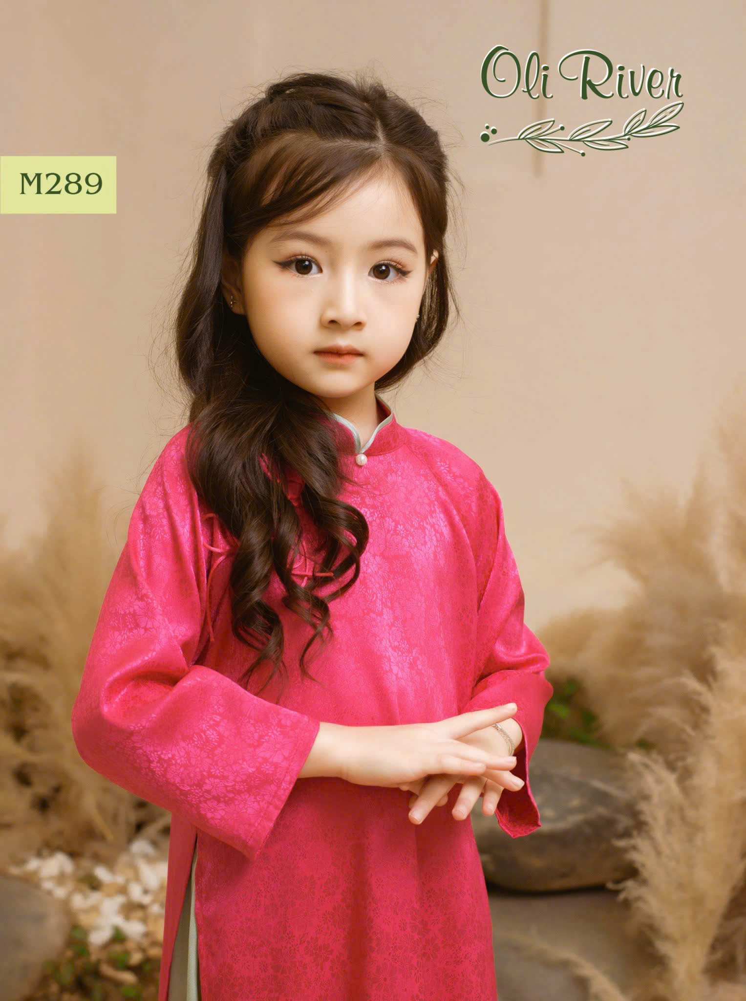 Áo dài cho bé gái mẫu suông gấm mùa xuân xinh xắn diện lễ tết năm mới từ 12-42kg hàng thiết kế cao cấp