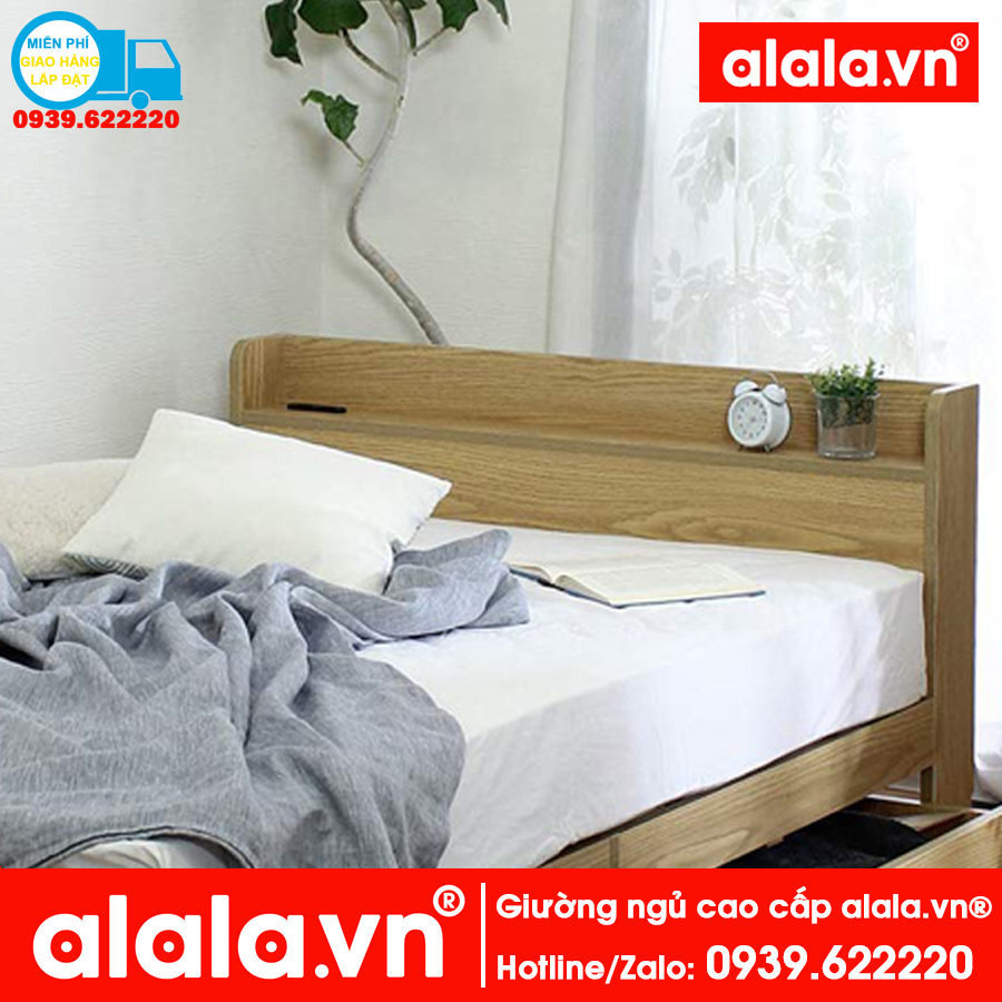 Giường ngủ Cao Cấp phong cách Nhật Bản - alala.vn (1m2x2m)