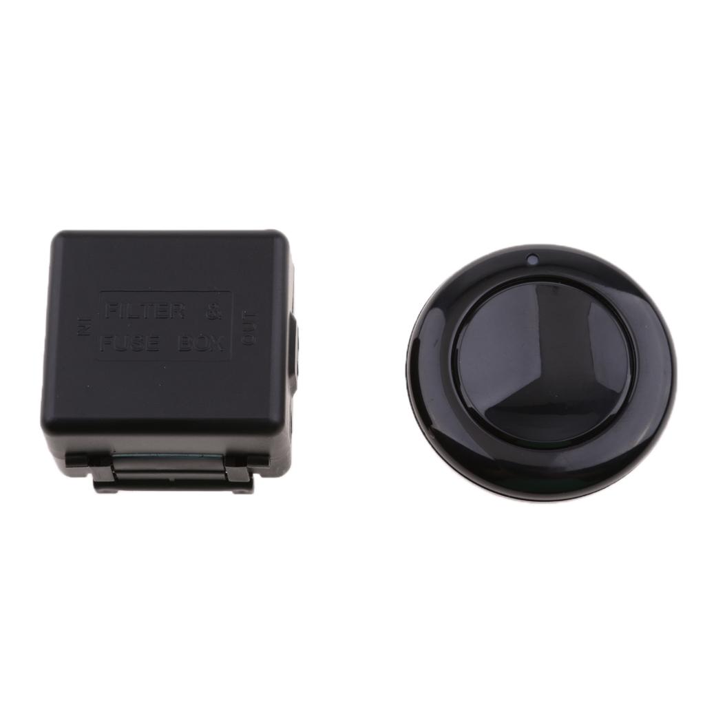 DC 12V Wireless Remote Control Switch Receiver Transmitter Kit 315MHz Single Key Black