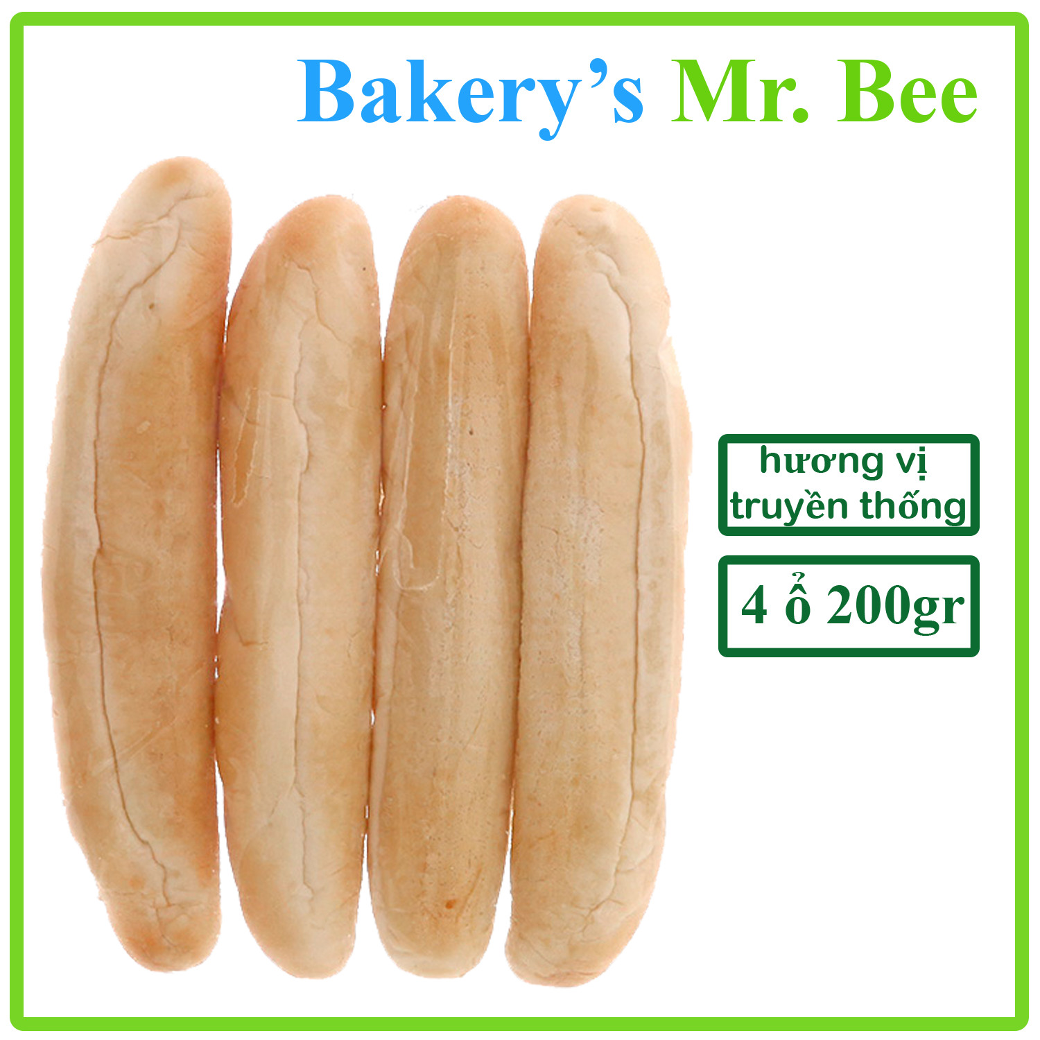 – Bánh Mì Tươi ăn liền đặc ruột – 4 ổ/ bịch