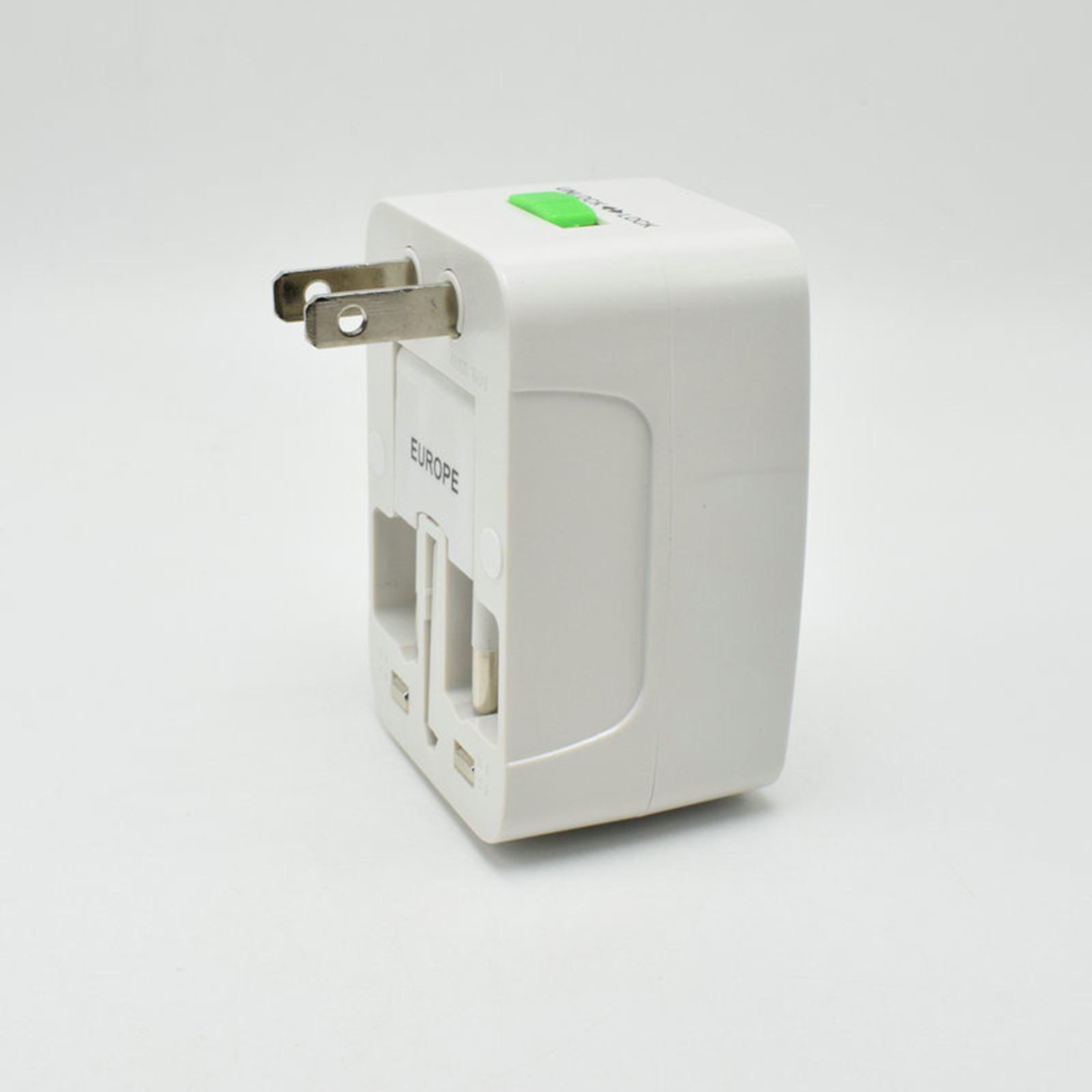 Universal Worldwide Phone Charger Travel Wall AC Power Plug Adapter All in One Charging Ports for USA EU UK AU
