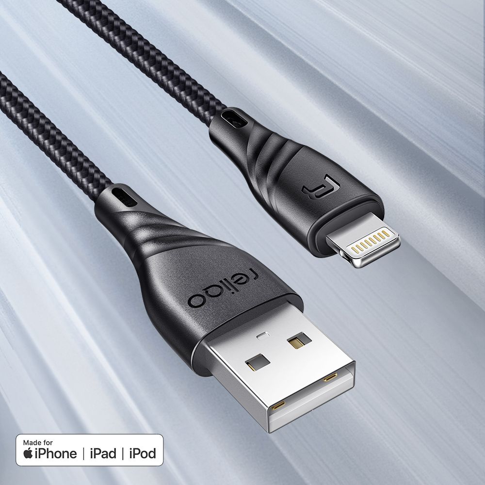 Dây Cáp Sạc Lightning Cho IPhone IPad Reliqo RCA653 1.2m Chuẩn MFi 2A - Hàng Chính Hãng