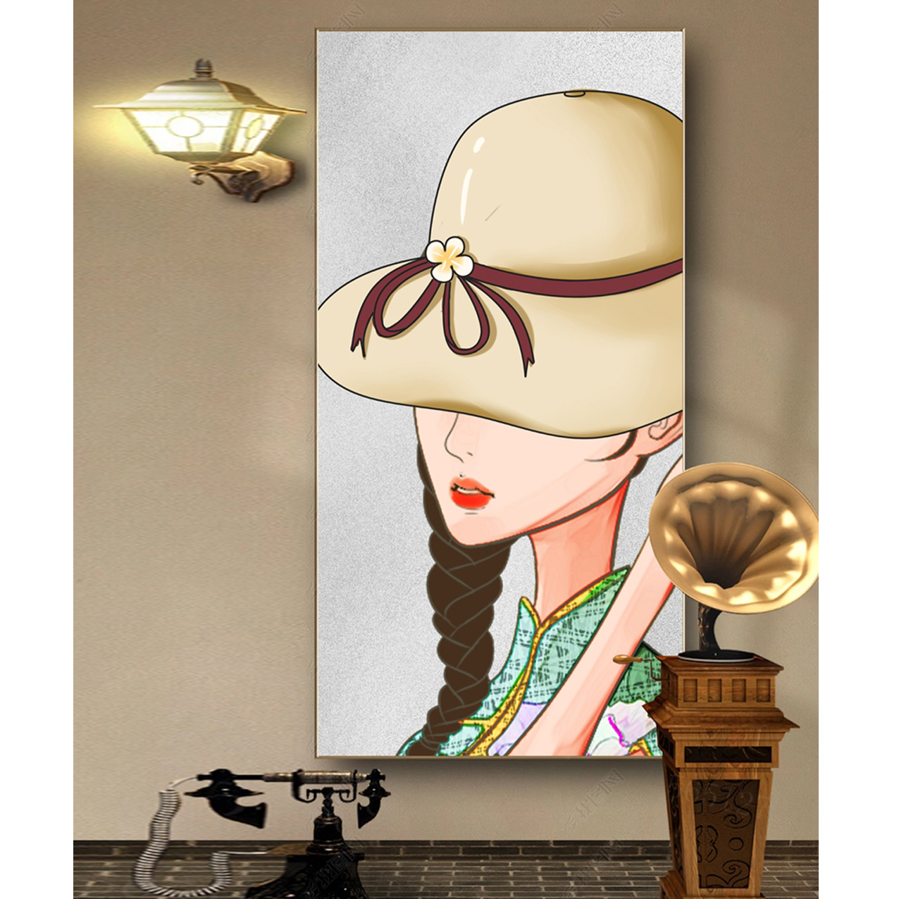 Tranh Vải Treo Tường Giá Rẻ - Tranh Canvas Cô Gái Nghệ Thuật Xinh Đẹp