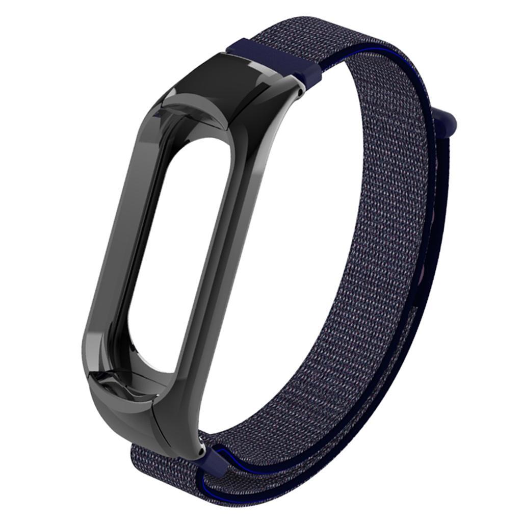 2-4pack Replacement Nylon Watch Strap Watch Band for Xiaomi Mi Band 3 blue