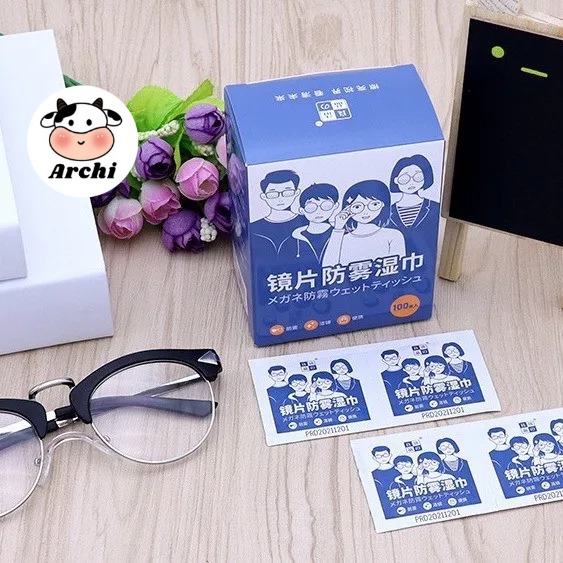 Set 100 Khăn lau kính Nano, khăn giấy chống bám hơi nước, giấy lau kính chống mờ sương, mồ hôi, chống nhờn
