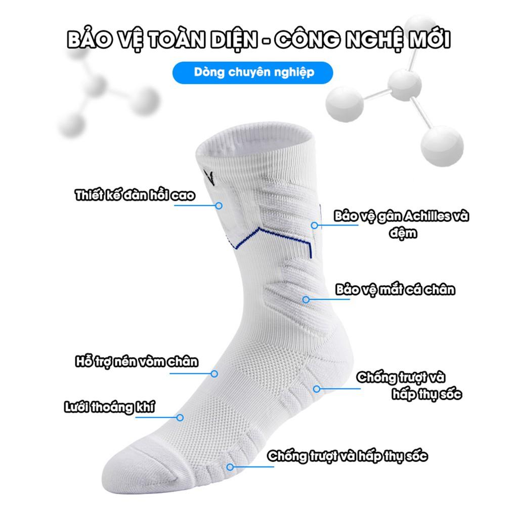 Tất Cổ Cao Nam Nữ Veidoorn, Thoáng Khí Chống Trơn Trượt VT002