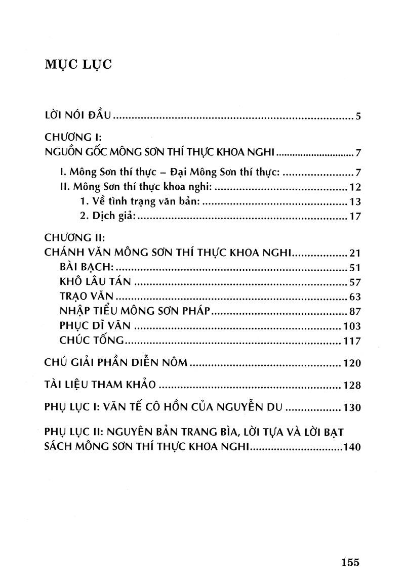 Sách - Mông Sơn Thí Thực Khoa Nghi