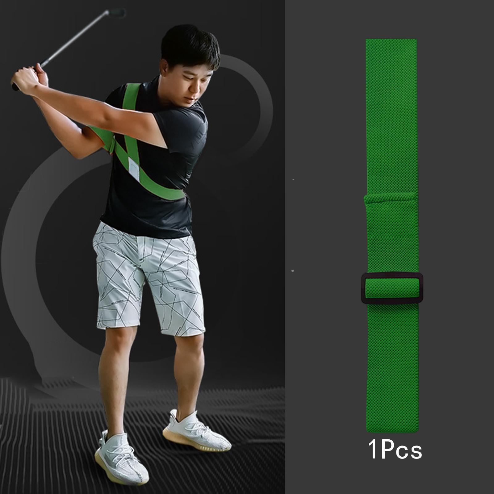 Golf Swing Trainer Band Golf Swing Gesture Batting Tool Hitting Alignment Practice Correcting Arm Band Softball Training Aid
