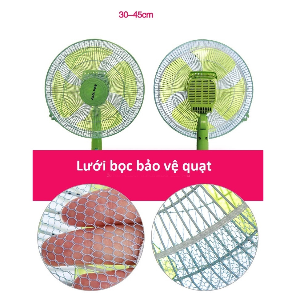 Lưới Vải Bọc Lồng Quạt Chống Bụi Có Dây Rút An Toàn Cho Bé