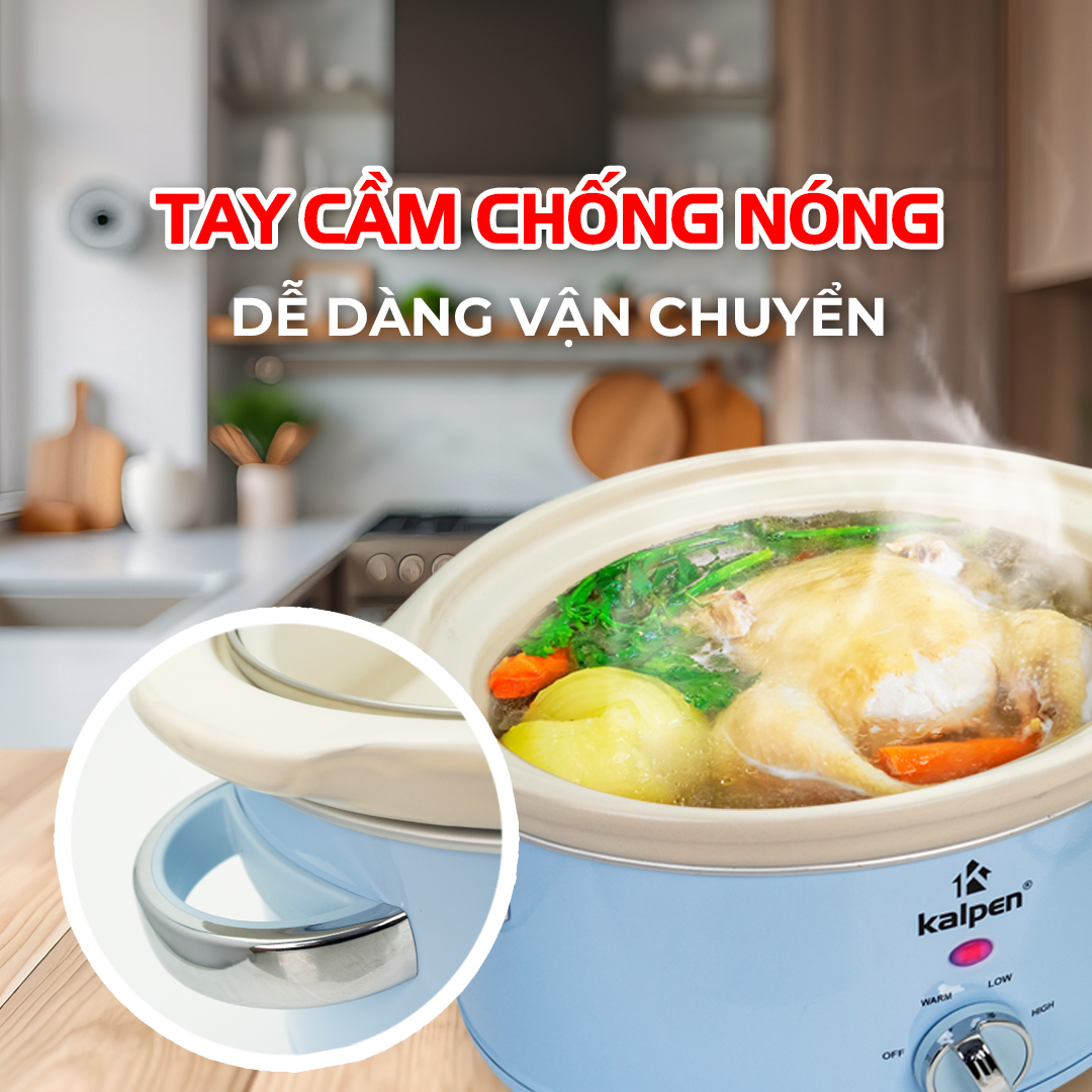 Nồi Nấu Chậm 3,5L Đa Năng SK1 Hàng Chính Hãng Kalpen Bảo Hành 2 Năm