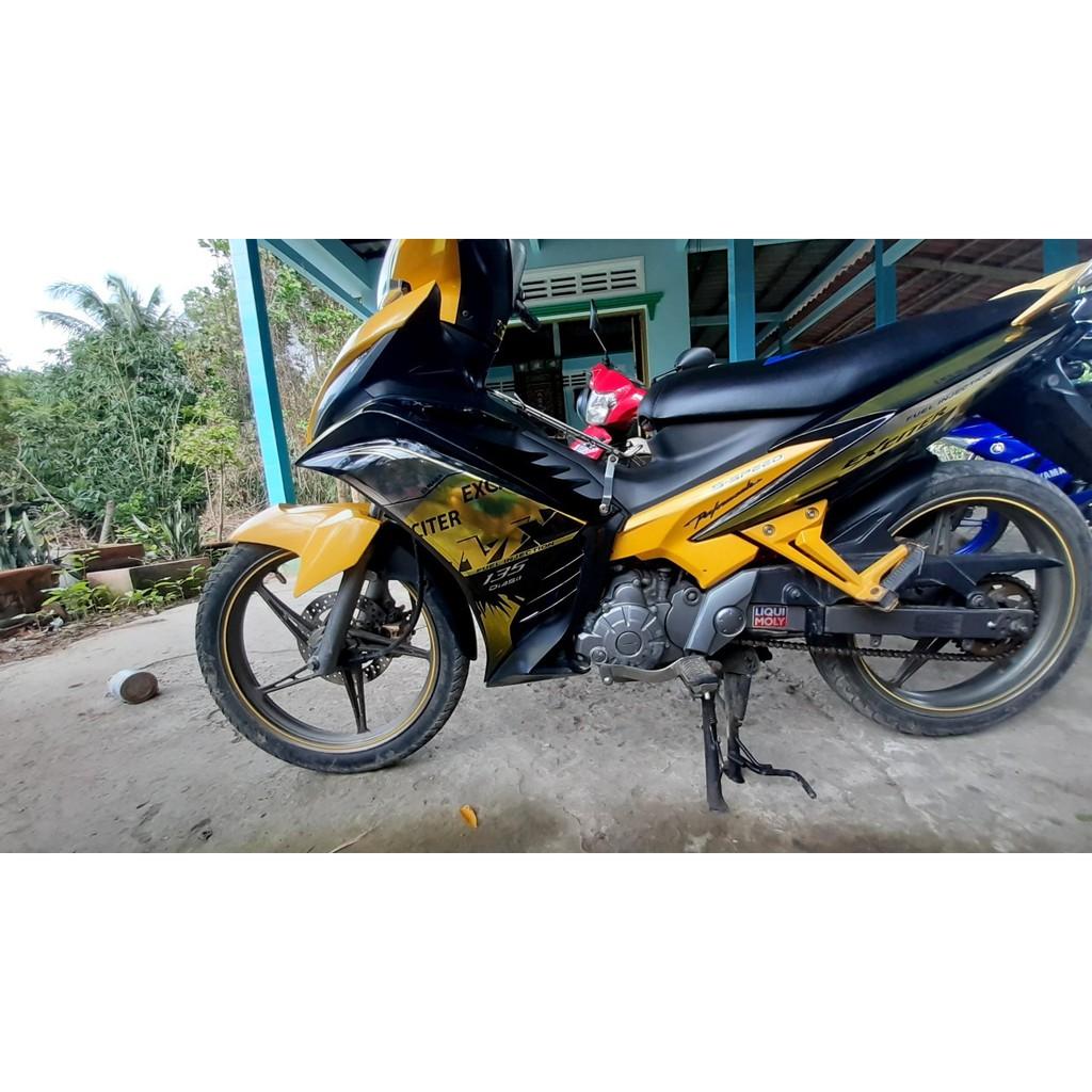 Tem exciter 135 vàng đen MX crom