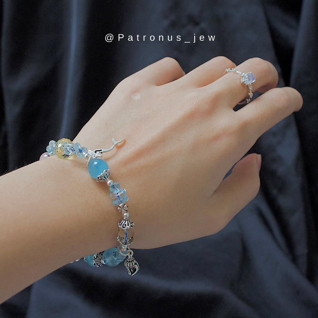 Vòng Tay Aquamarine Charm Bạc 925 VTAC925 Patronus