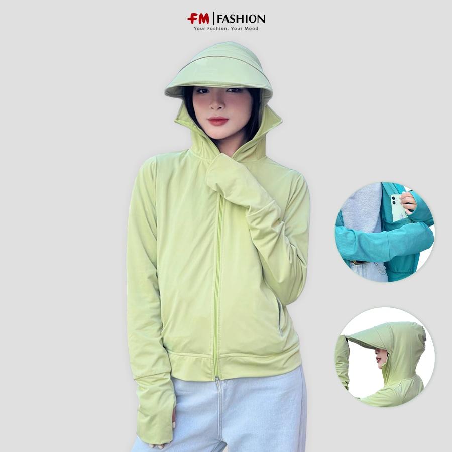 Áo khoác chống nắng FM Style 2 lớp mũ to chất thun siêu mát mỏng nhẹ thời trang mùa hè 23020096