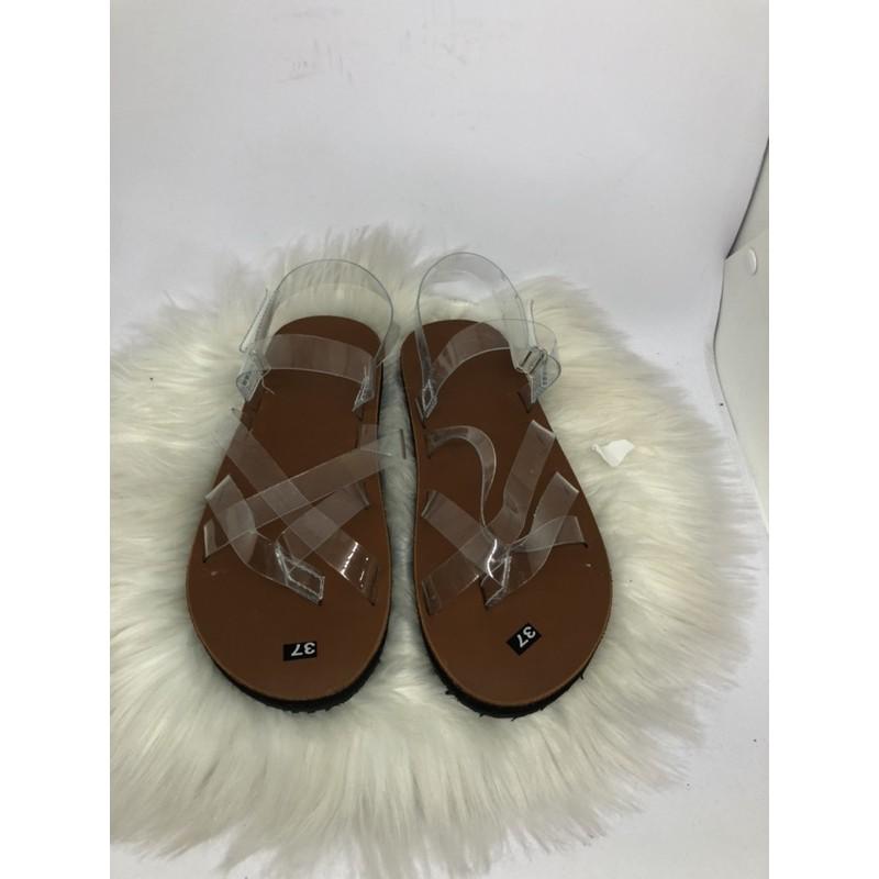 dép sandal nữ sandal đồng nai ( đế đen quai trong suốt ) size từ 35 nữ đến 39 nữ size ib chọn thêm