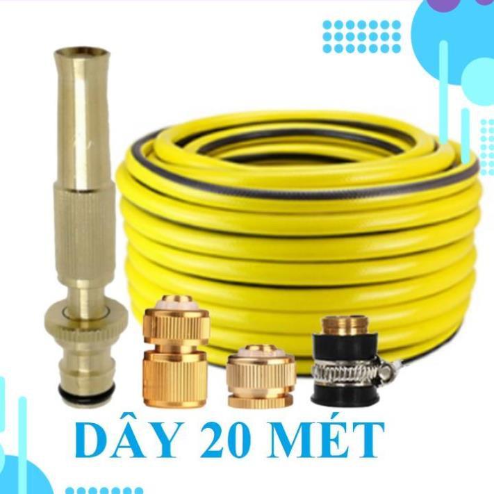 Bộ dây vòi xịt ️bơm nước phun sương️ , tăng áp 3 lần, loại 20m 206587 đầu đồng, cút đồng